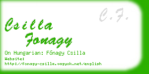 csilla fonagy business card